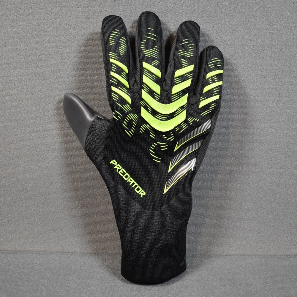 Adidas Predator Pro Goalkeeper Gloves Size 9 Black Carbon Lucid Lemon JJ3531